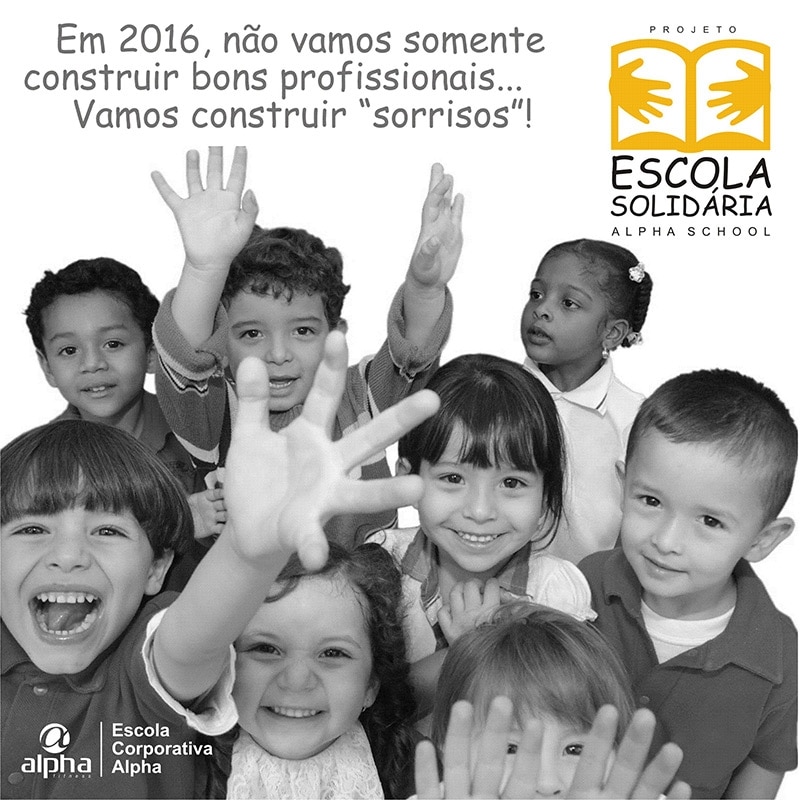 Rede Alpha Fitness lança Projeto Escola Solidária Alpha School