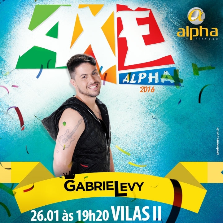 Gabriel Levy comanda últimas edições 2016 do projeto Axé Alpha