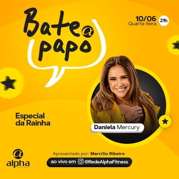Daniela Mercury é convidada de edição especial do projeto Bate Papo Alpha nesta quarta (10)