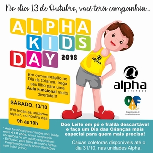 Rede Alpha Fitness promove Dia das Crianças