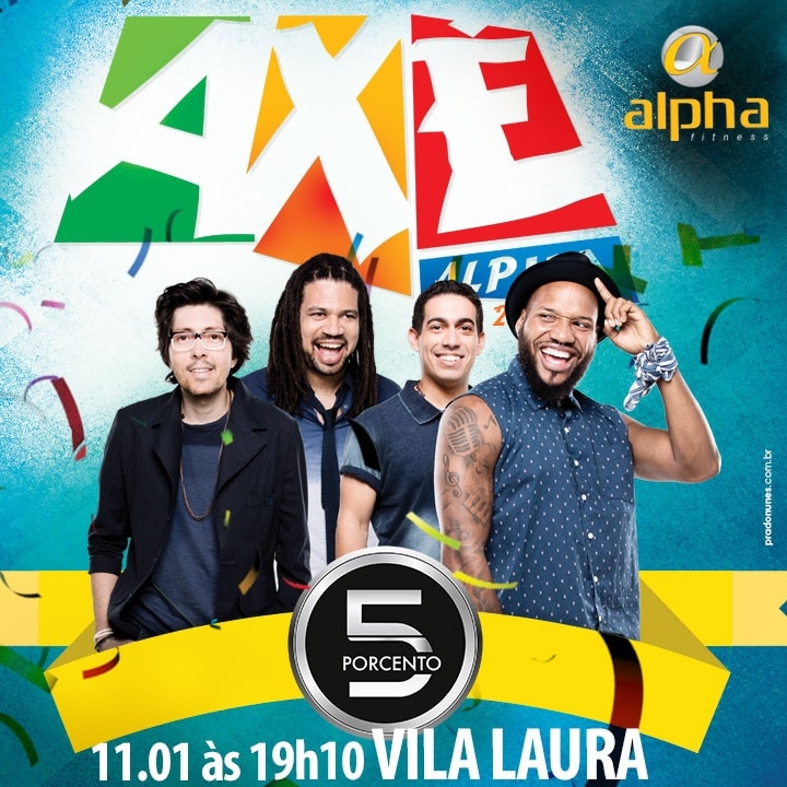 Banda “5 Por Cento” anima o Axé Alpha desta segunda-feira (11)