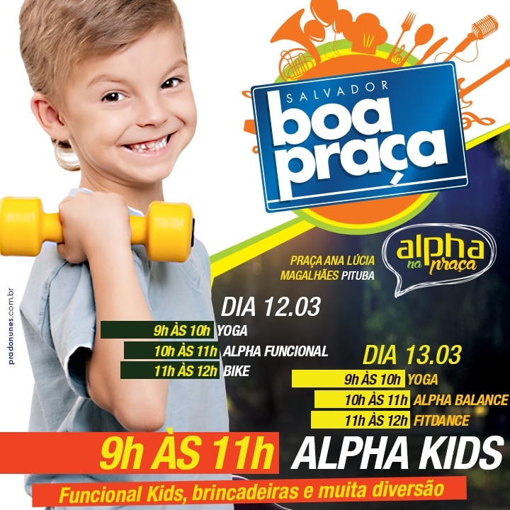 Alpha Fitness volta ao Boa Praça com programação especial para criançada