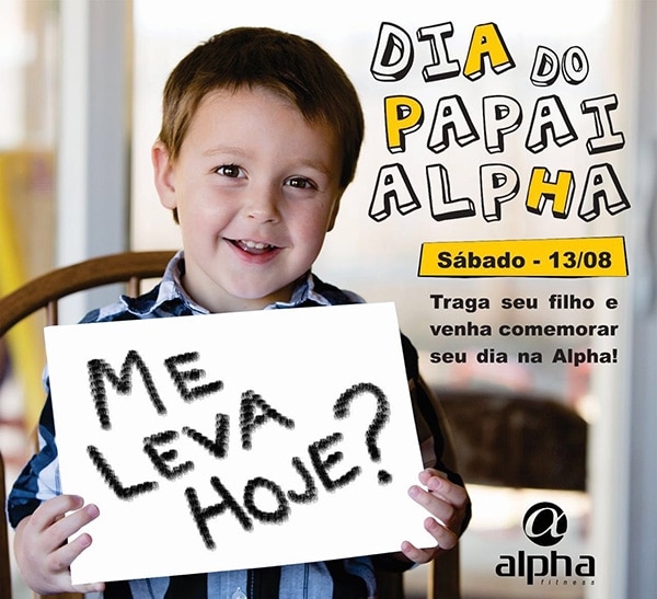 Dia dos Pais da Rede Alpha Fitness terá atividades especiais para os filhos