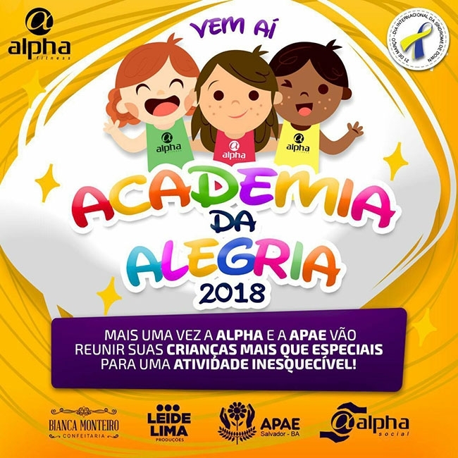 Crianças com Síndrome de Down serão beneficiadas com 2ª edição da “Academia da Alegria”
