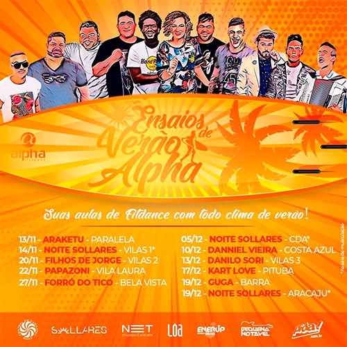 Araketu, Filhos de Jorge, Papazoni, Tico, Danilo Sori, Danniel Vieira, Kart Love, Guga e DJ’s comandam os Ensaios de Verão na Rede Alpha Fitness