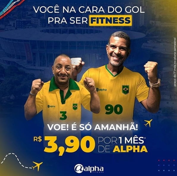 Rede Alpha Fitness lança promoção relâmpago com mensalidade a R$ 3,90!