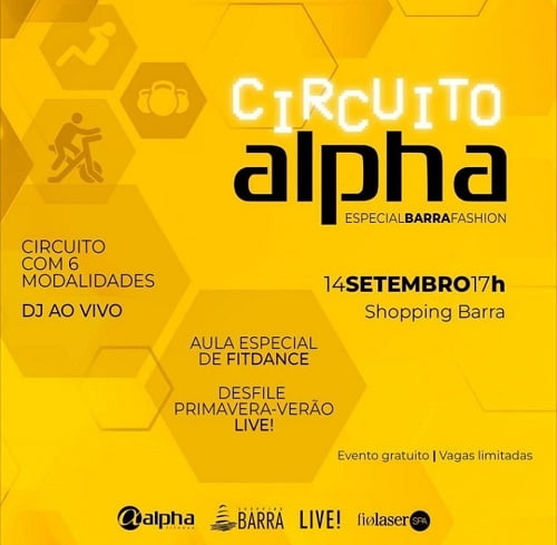 Rede Alpha Fitness é convidada para participar do ‘Barra Fashion 2019’